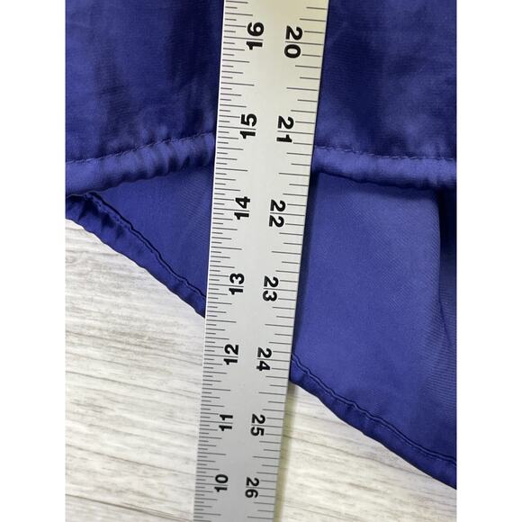 Vivienne Tam Blouse XS Womens Violet Purple Short Sleeve Satin Hi Low - Picture 5 of 10